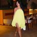 Summer New Arrival Women's Sexy Solid Color Halter Neck Chiffon Dress Double Layer Tie Backless Irregular Dress_ecoleips.com