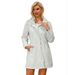 Women's Lightweight Water-Resistant Hooded Trench Coat With Detachable Hood, Long Sleeve Casual Jacket For Spring & Fall, Loose Fit Travel Windbreaker_ecoleips.com