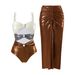Women's Pearl Embellished One-Piece Swimsuit - Hollow Back & Color-Matched Design For A Flattering Fit_ecoleips.com