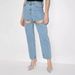 2025 New Cross-Border European And American Fashion Rhinestone Design Hollow Washed Versatile High-Waisted Straight-Leg_ecoleips.com