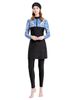 Muslim Women's Three Piece Swimsuit Conservative Beach Surfing Sun Protection Patchwork Style_ecoleips.com