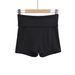 2025s DS24165-24 Summer New Style Wind Girl Sports Casual Pants Solid Color Elastic Slim Waist Turn-up Shorts_ecoleips.com
