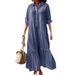 Women's Clothing New Irregular Shirt Button Dress Women_ecoleips.com