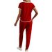 Women's Clothing Color Block Trim Casual Suit Loose Fit Short Sleeve Spring Summer Autumn New_ecoleips.com