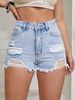 Women's Clothing INS Fashion Ripped Denim Shorts_ecoleips.com