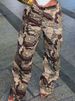 Women’s Clothing Women's New Jeans Women's Spotted Camouflage Casual Woven Trousers_ecoleips.com
