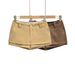 Women's Suede Mini Skirt – Retro Low Waist Bodycon Pants, Thickened Autumn/Winter Slim Fit Skirt (Brown, Khaki)_ecoleips.com