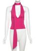 Weird Puss Scarf Tank Tops Women Backless Irregular Summer Trend Hottie Hipster Trend Sexy Wild Classic Streetwear Basic Vest_ecoleips.com