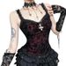 XS25066 Dark Gothic Style Spicy Girl Camisole 2025 New Sexy Slim Fit Versatile Tank Top For Women_ecoleips.com