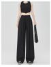 Ice Silk Wide-leg Pants Women's Summer Thin 2026 New Ice Wrinkled Cotton Casual Yamamoto Pants Zen Drape Pants_ecoleips.com