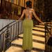 Women's Sexy Backless Halter Neck Dress New Style Spring Fashion Solid Color Mesh Clothing for Girls_ecoleips.com