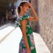 Women's Printed Swim Dress With Detachable Skirt - Vacation Cover-Up Swimsuit_ecoleips.com