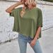 Women's Clothing Women's Clothing Summer Casual Oversized Bat Sleeve Dislocation Twist Short Sleeved T Shirt Female_ecoleips.com