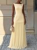 Women's Solid Color Sleeveless Knitted Vest And Skirt Two-Piece Set Style Clothing_ecoleips.com