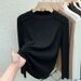 2025 Three Dimensional Line Like Brushed Thin Velvet Base, Women's Autumn And Winter New Style, Slimming Thread Cotton Long_ecoleips.com
