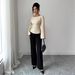 Slim Waist Boat Neck Top for Women Fashion Casual Versatile Street Style Flared Long Sleeve Solid Color European American 2026_ecoleips.com