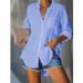 Women's Clothing Women's Solid Color Plus Size Casual Loose Breasted Shirt Style Clothing For Women For Formal & Casual For Women_ecoleips.com