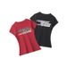 HeyHenry Women's Slim Fit T-Shirt round Neck Short Sleeve Versatile Casual Top Sexy Girl Niche Letter Print_ecoleips.com