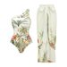 Women's Clothing One Shoulder Hollow Tropical Jungle Print One Piece Swimsuit Female New Swimsuit_ecoleips.com