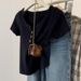 Ice Silk Knitted Short Sleeved T Shirt For Women Summer New Style Temperament Slim Fit Tops Small Bottoming T Shirt_ecoleips.com