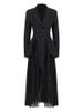 K Two Piece Suit Half Skirt Set With New Temperament, Long Suit Mesh Pleated Skirt Set For Women_ecoleips.com