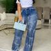 Autumn Winter Women's Fashion Tassel Denim Jeans Button Decoration Loose Straight Jeans European American Style_ecoleips.com