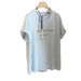 Korean Style Women's Short Sleeve T-Shirt Beaded 3D Letters round Neck Summer Loose Casual Fashion Simple Versatile Slimming Top_ecoleips.com