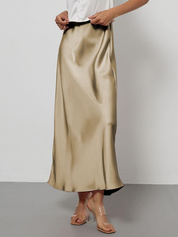 High-Waisted Draped Midi Skirt for Women Elegant Slimming Bodycon Straight Skirt European American Style Autumn Winter Hot Selling_ecoleips.com