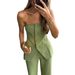 Women's Clothing Spring New Casual Fashion Tube Top Button Suit Simple Temperament Suit_ecoleips.com