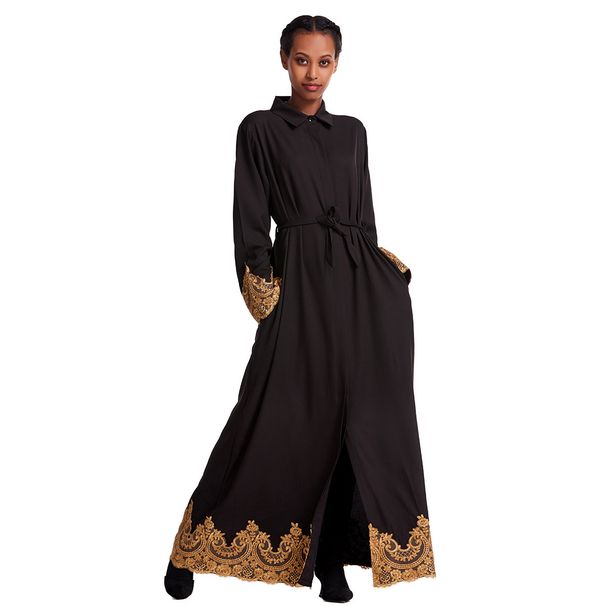 Verve Muslim Sleeve Embroidered Robe For Women, Arab Long Cardigan, Ethnic Clothing, Casual Wear_ecoleips.com