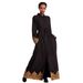 Verve Muslim Sleeve Embroidered Robe For Women, Arab Long Cardigan, Ethnic Clothing, Casual Wear_ecoleips.com