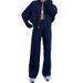 Voya Recommend! Women's Temperament, Sports And Leisure, Solid Color Zipper Hoodie, Fashionable Set With Multiple Colors To Choose From_ecoleips.com