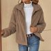 Women's Ribbed Fleece Zip-Up Jacket With Lapel Collar - Short Length Cozy Outerwear For Autumn & Winter (Multiple Colors & Sizes Available)_ecoleips.com