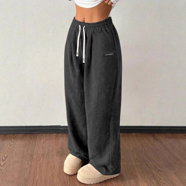Aria Basics 2025 Autumn Winter New Cross-Border European American Loose Drawstring Solid Color Pocket Casual Versatile_ecoleips.com