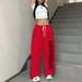 New Women's Hip Hop Dance Pants Loose Fit Streetwear Jazzy Trousers With Pockets - High Waist Stretchy Polyester Pants For Urban Fashion (Black/White/_ecoleips.com