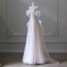 Women's Off-Shoulder Evening Gown Light Luxury Heavy Duty Wedding Dress High-End Party Wear New_ecoleips.com