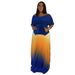 Miyaki-Inspired Pleated Two-Piece Set - V-Neck Top + Ombre Maxi Skirt (One Size, 8 Colors) | Wrinkle-Free Office To Dinner Outfit_ecoleips.com