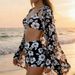 Women's Bikini Set With Cover-Up & Bow Tie – High-Waisted Bottoms, Sexy Triangle Top & Chic Beach Shirt_ecoleips.com