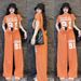 Women's Clothing Summer Fashion Slim Fit Two Piece Set Casual Letter Print Top With Wide Leg Pants Full Length Straight Leg Design_ecoleips.com