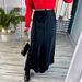 Women's Elegant High Waist Drawstring Tie Solid Color Satin Midi Skirt – Spring Summer Casual Gown 2026_ecoleips.com
