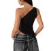 Hot Selling Foreign Trade Cross-Border Women's American Sweet And Spicy Style Tank 2025 Spring Summer New Irregular Hem_ecoleips.com