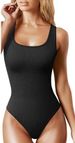 Women's Clothing Summer Women's U Neck Sleeveless Vest Bodysuit_ecoleips.com