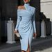 2026 Spring New Product Designer's Solid Color Elegant Style Casual Off Shoulder Split Evening Dress For Women_ecoleips.com