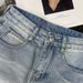Summer Denim Shorts for Women High-Waisted Slimming Straight Leg with Letter Design And Frayed Edges Niche Correct Version 2026_ecoleips.com