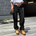 Women's Clothing new hot girl high end black cat whisker straight jeans simple and versatile_ecoleips.com