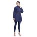 Women's Three Piece Swimsuit Set Conservative Outdoor Sports Swimwear Sun Protection ForDiving Surfing Beachwear_ecoleips.com