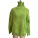 Bold Geometric Knit Sweater – Oversized High-Neck Pullover With 3D Jacquard (S-XL, Acrylic-Nylon Blend, Ice Cream Color Palette)_ecoleips.com