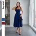 Women's Clothing Casual Simple Style Suspenders A Line Long Skirt Dress_ecoleips.com