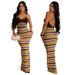 Women's Clothing Backless Suspender Print Dress Female Fashion Casual Long Dress Female_ecoleips.com