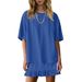 Women's Short Sleeve T-Shirt And Shorts Set Summer Casual Comfort Round Neck Two Piece Outfit Soft Breathable Fabric_ecoleips.com